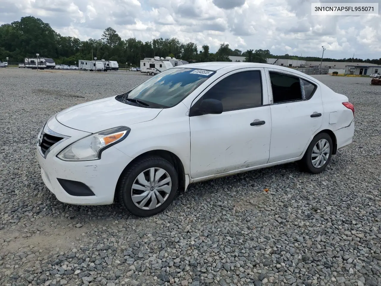 2015 Nissan Versa S VIN: 3N1CN7AP5FL955071 Lot: 61048535