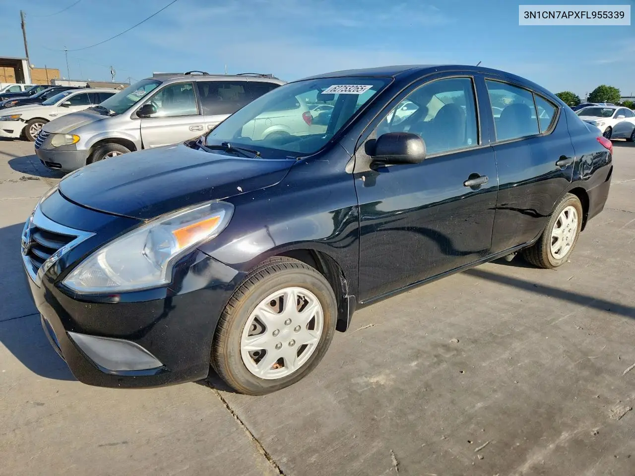 2015 Nissan Versa S VIN: 3N1CN7APXFL955339 Lot: 62753265