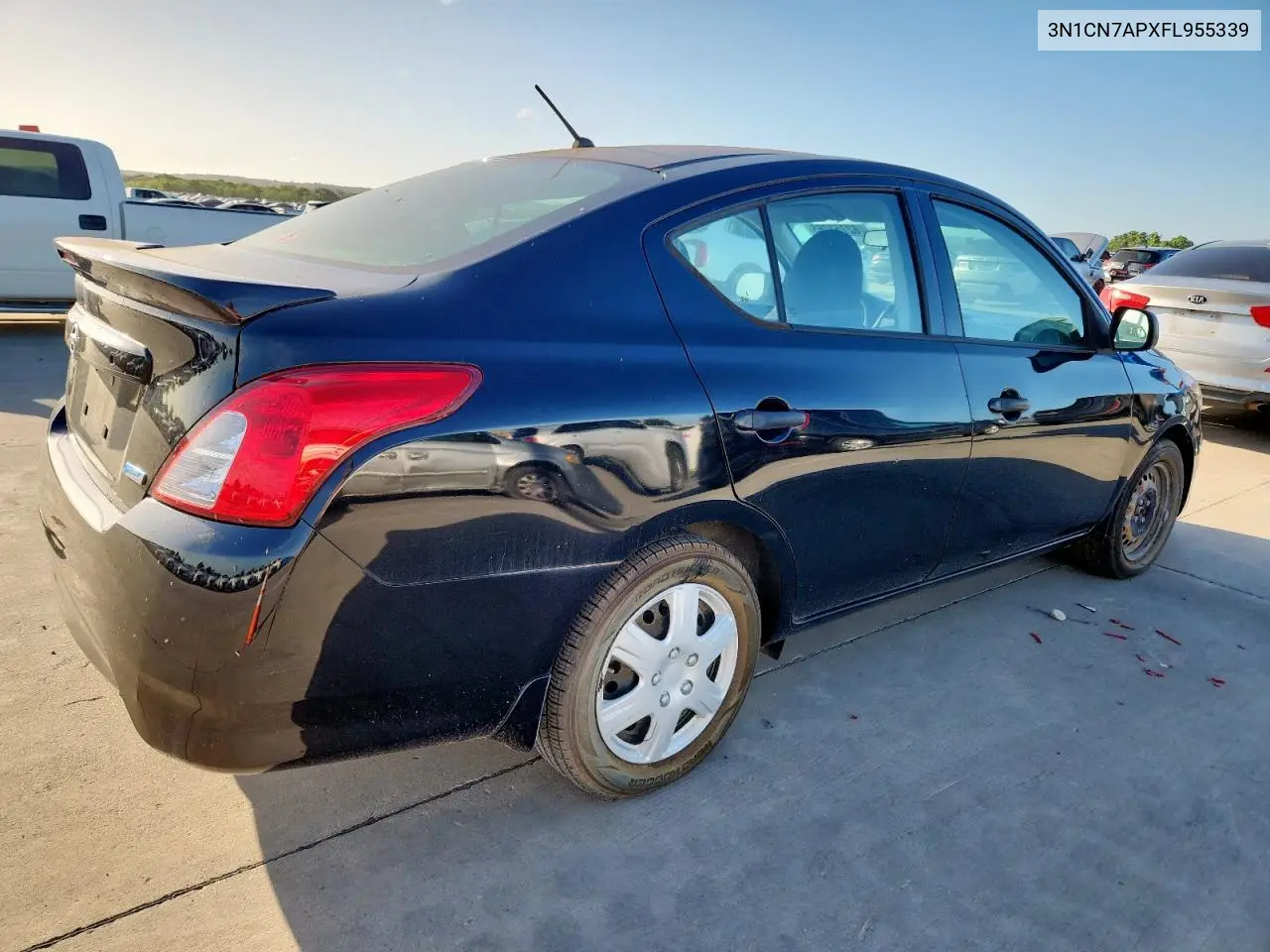 2015 Nissan Versa S VIN: 3N1CN7APXFL955339 Lot: 62753265