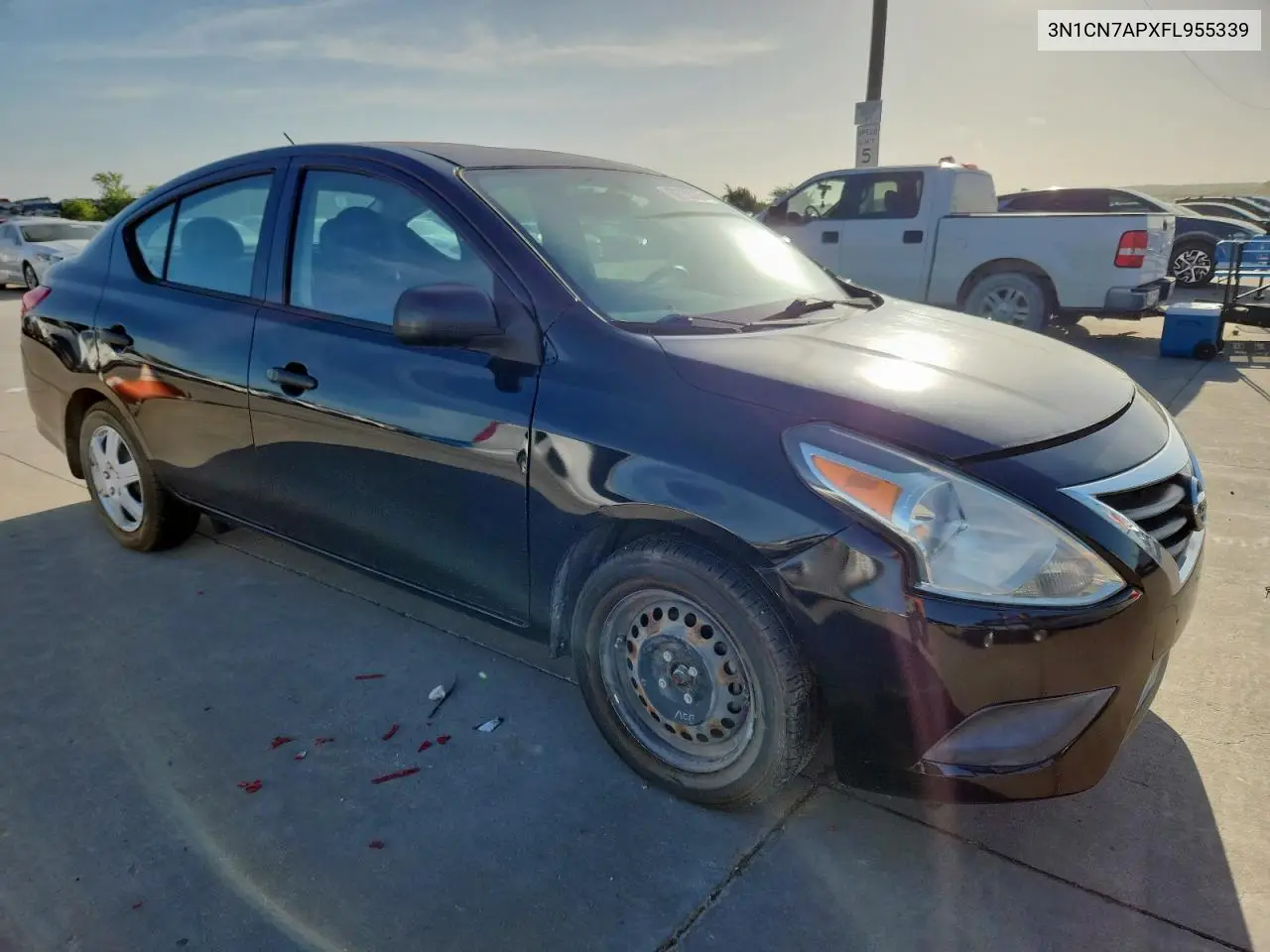 2015 Nissan Versa S VIN: 3N1CN7APXFL955339 Lot: 62753265