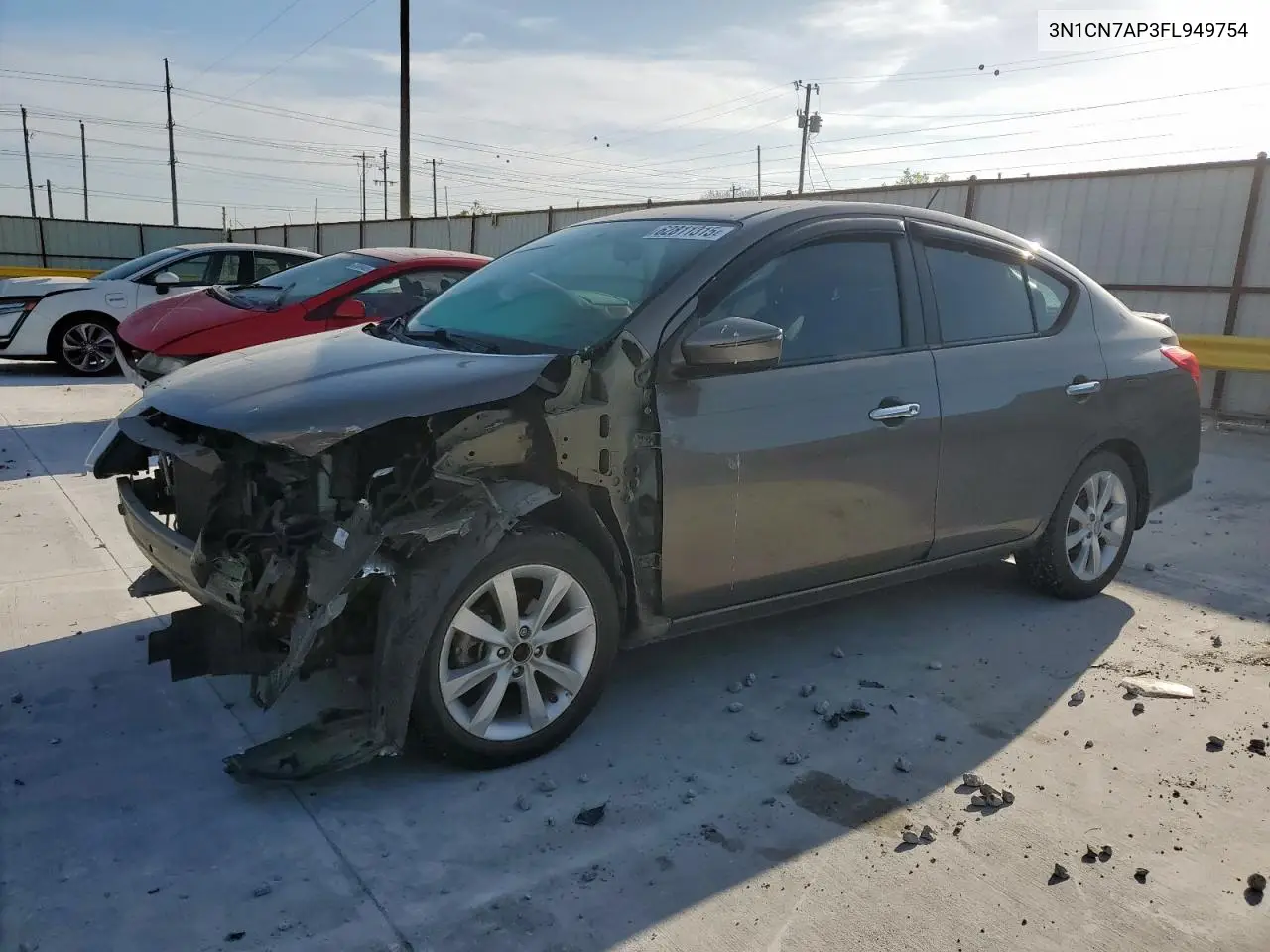 2015 Nissan Versa S VIN: 3N1CN7AP3FL949754 Lot: 62811315