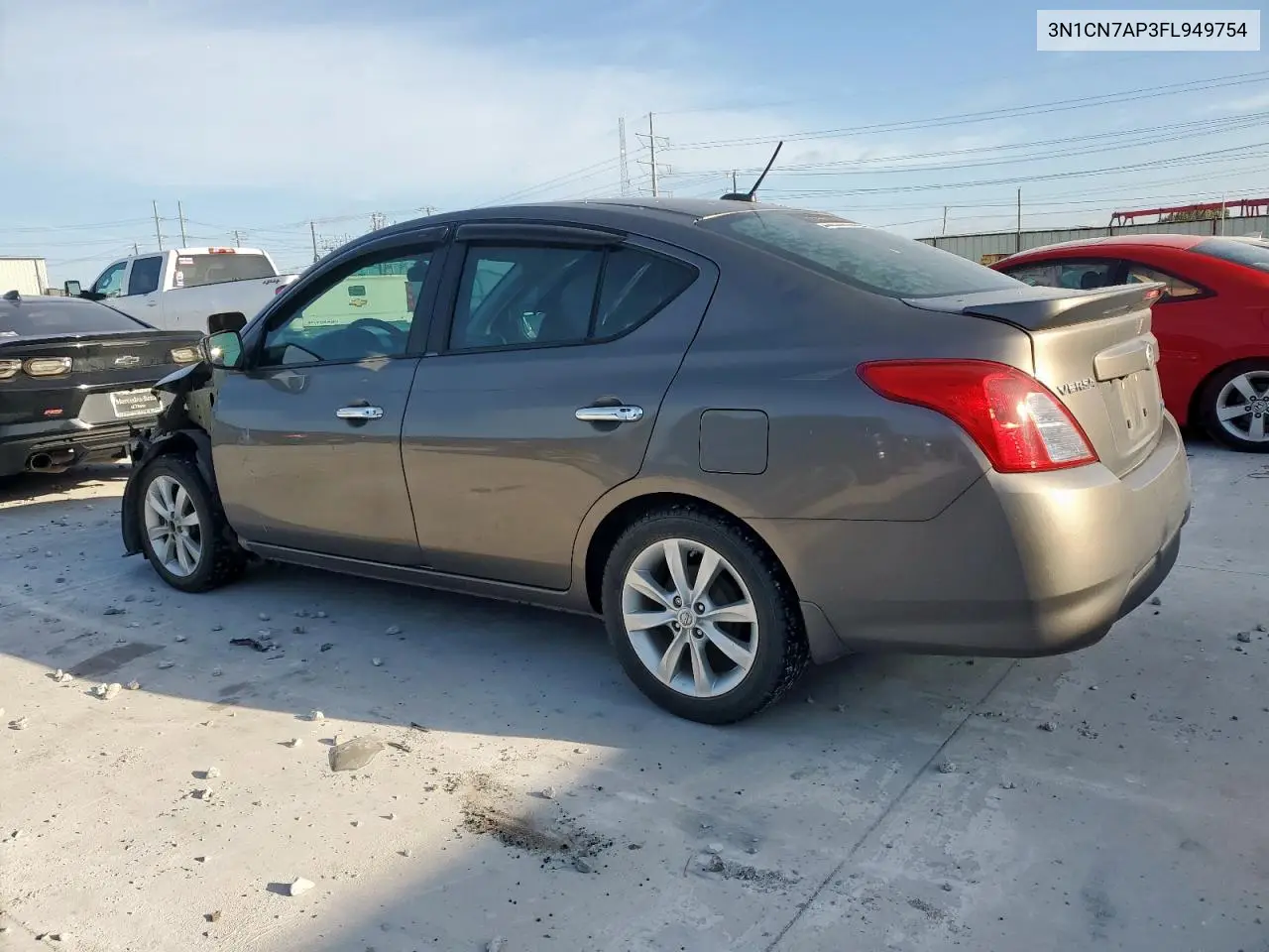 2015 Nissan Versa S VIN: 3N1CN7AP3FL949754 Lot: 62811315