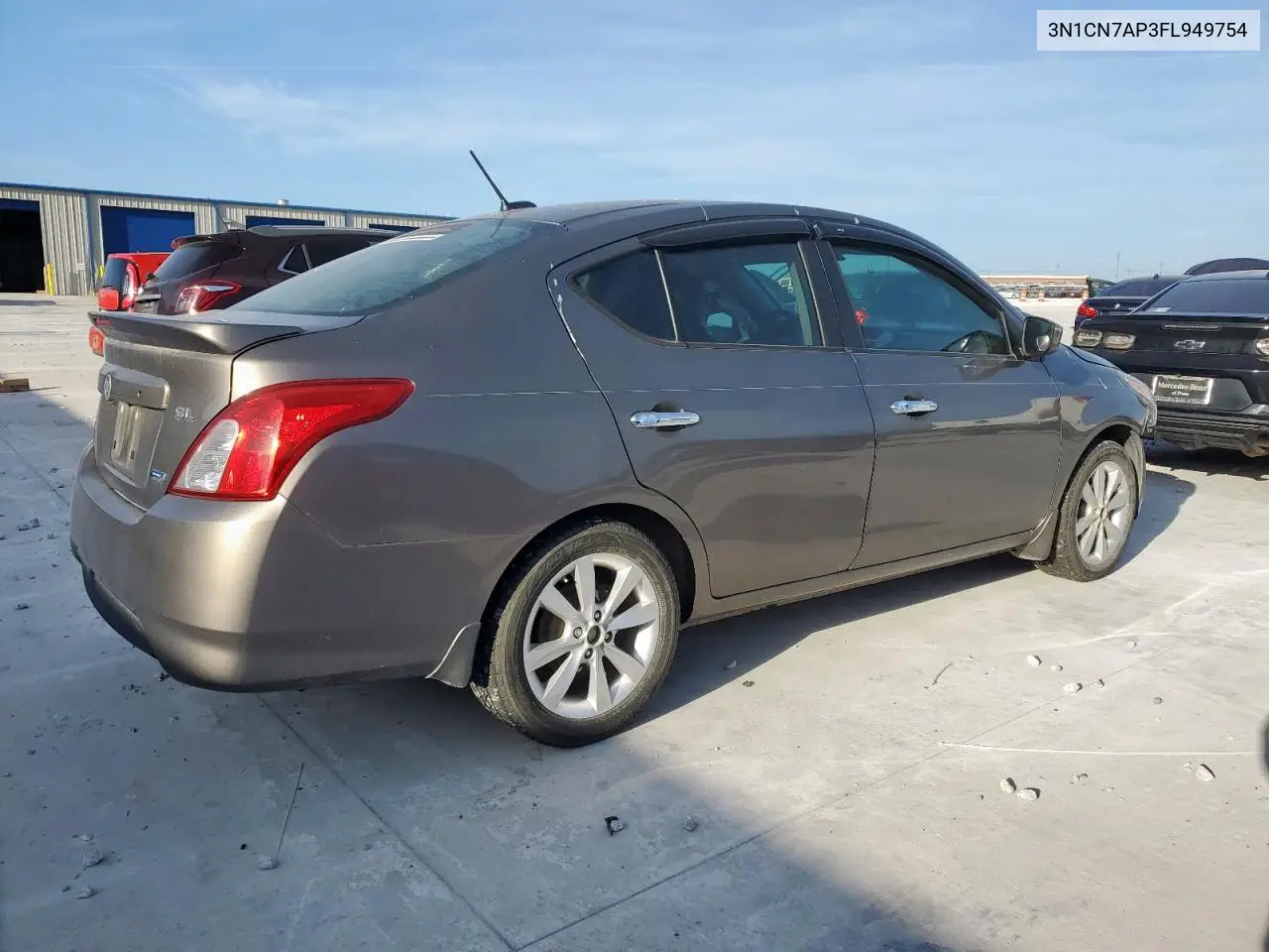 2015 Nissan Versa S VIN: 3N1CN7AP3FL949754 Lot: 62811315