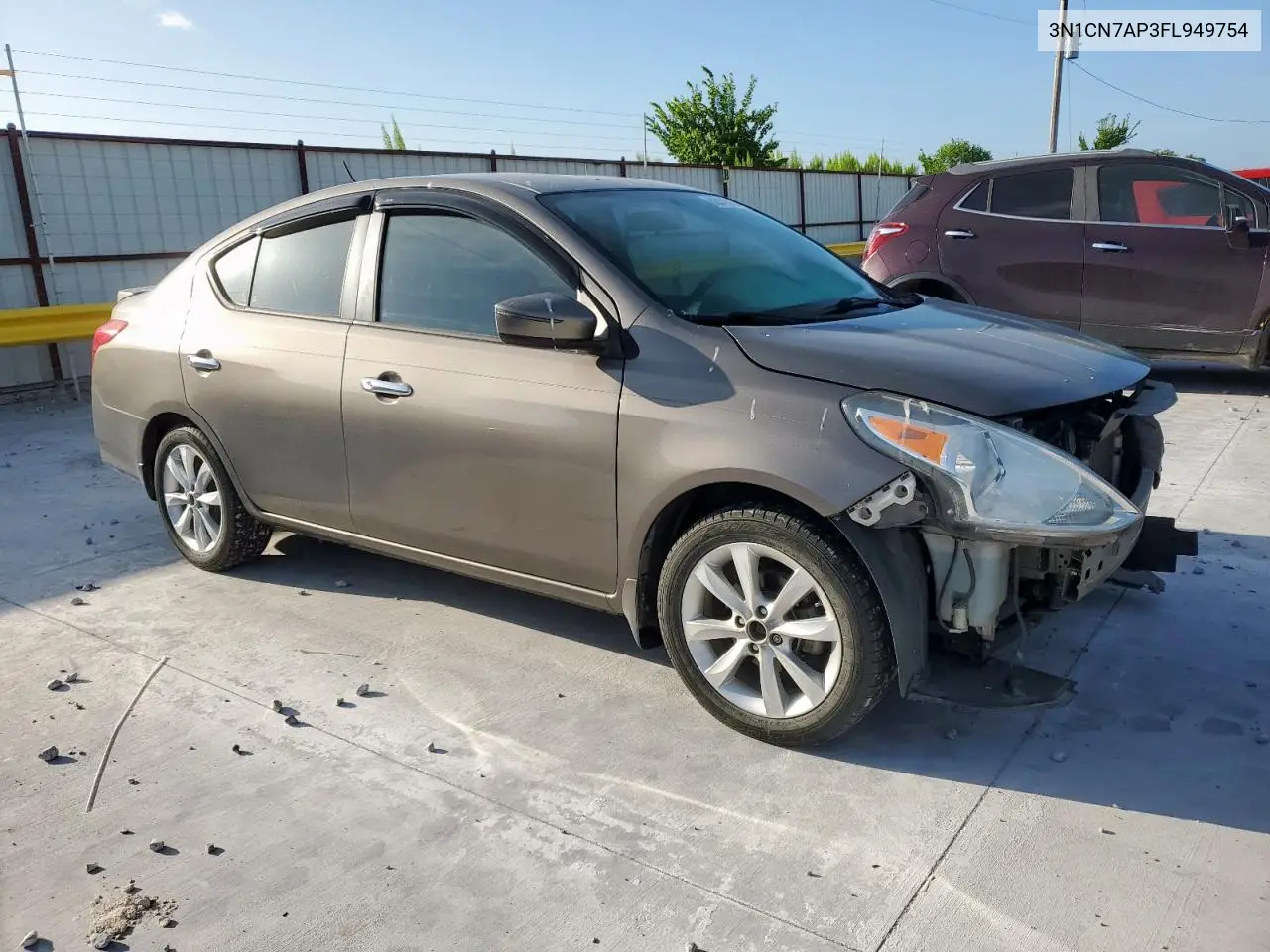 2015 Nissan Versa S VIN: 3N1CN7AP3FL949754 Lot: 62811315
