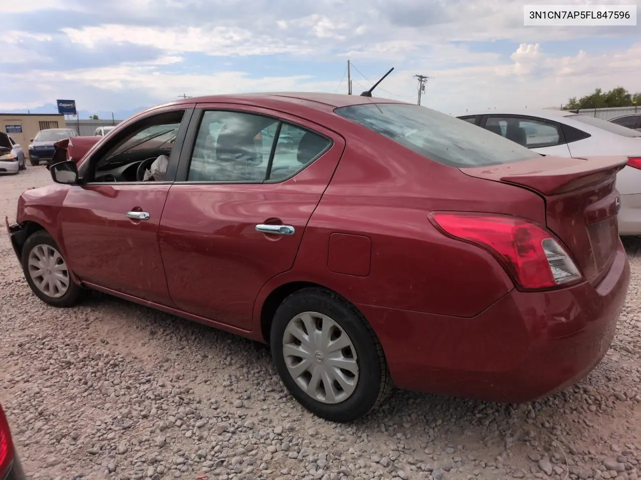 2015 Nissan Versa S VIN: 3N1CN7AP5FL847596 Lot: 62873965