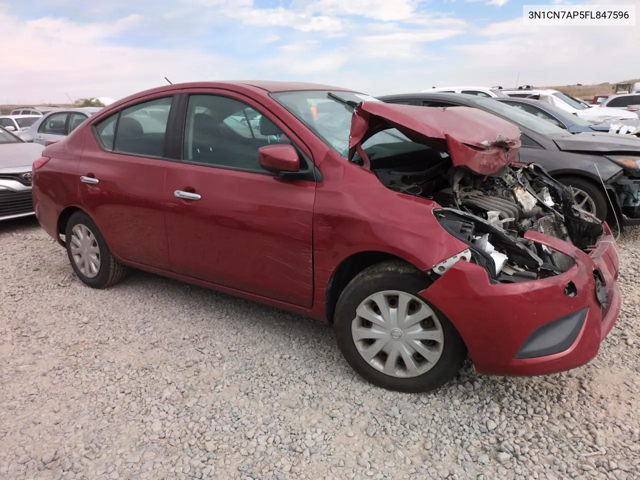 2015 Nissan Versa S VIN: 3N1CN7AP5FL847596 Lot: 62873965