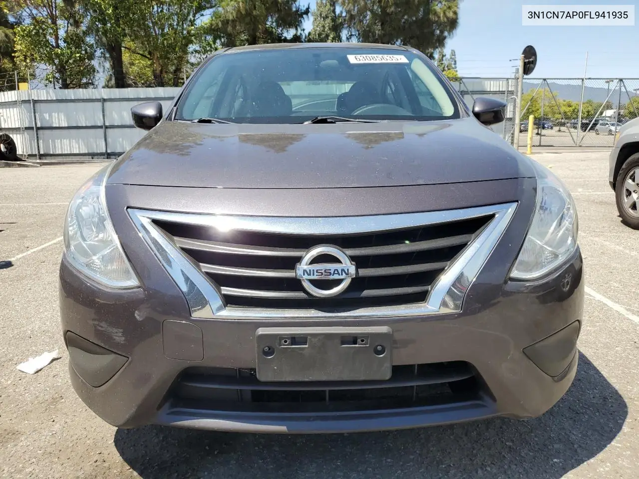2015 Nissan Versa S VIN: 3N1CN7AP0FL941935 Lot: 63085635