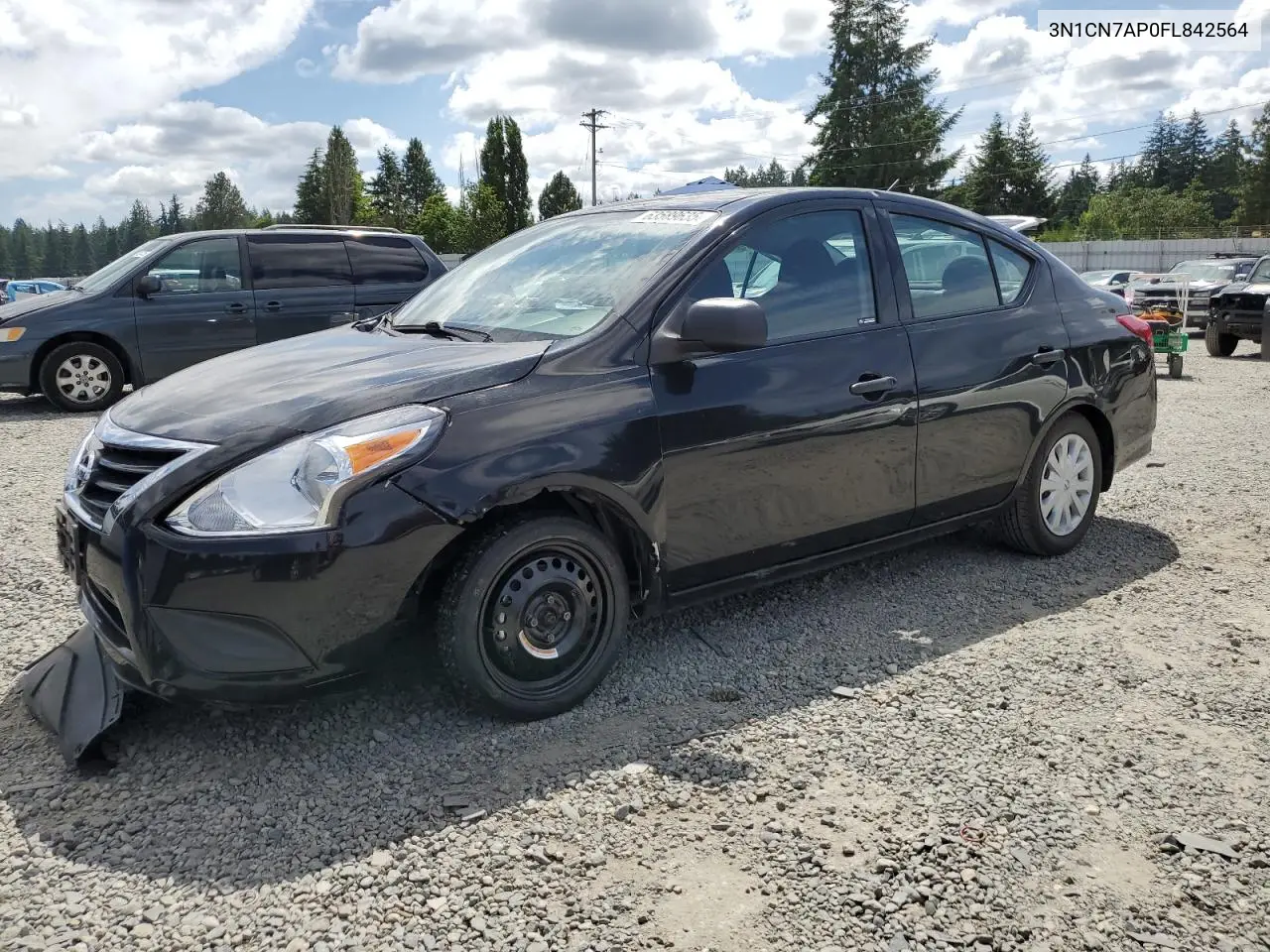 2015 Nissan Versa S VIN: 3N1CN7AP0FL842564 Lot: 63589635
