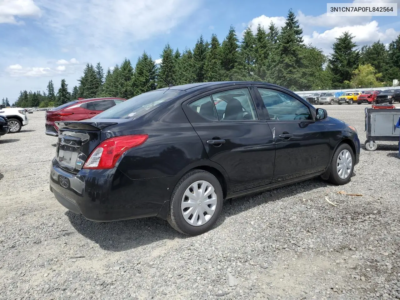 2015 Nissan Versa S VIN: 3N1CN7AP0FL842564 Lot: 63589635