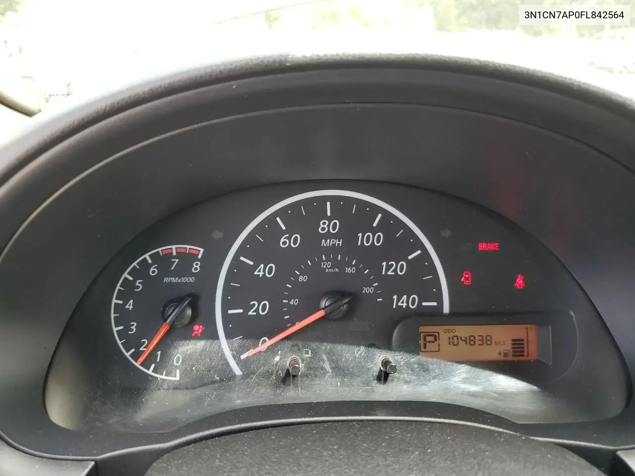 2015 Nissan Versa S VIN: 3N1CN7AP0FL842564 Lot: 63589635