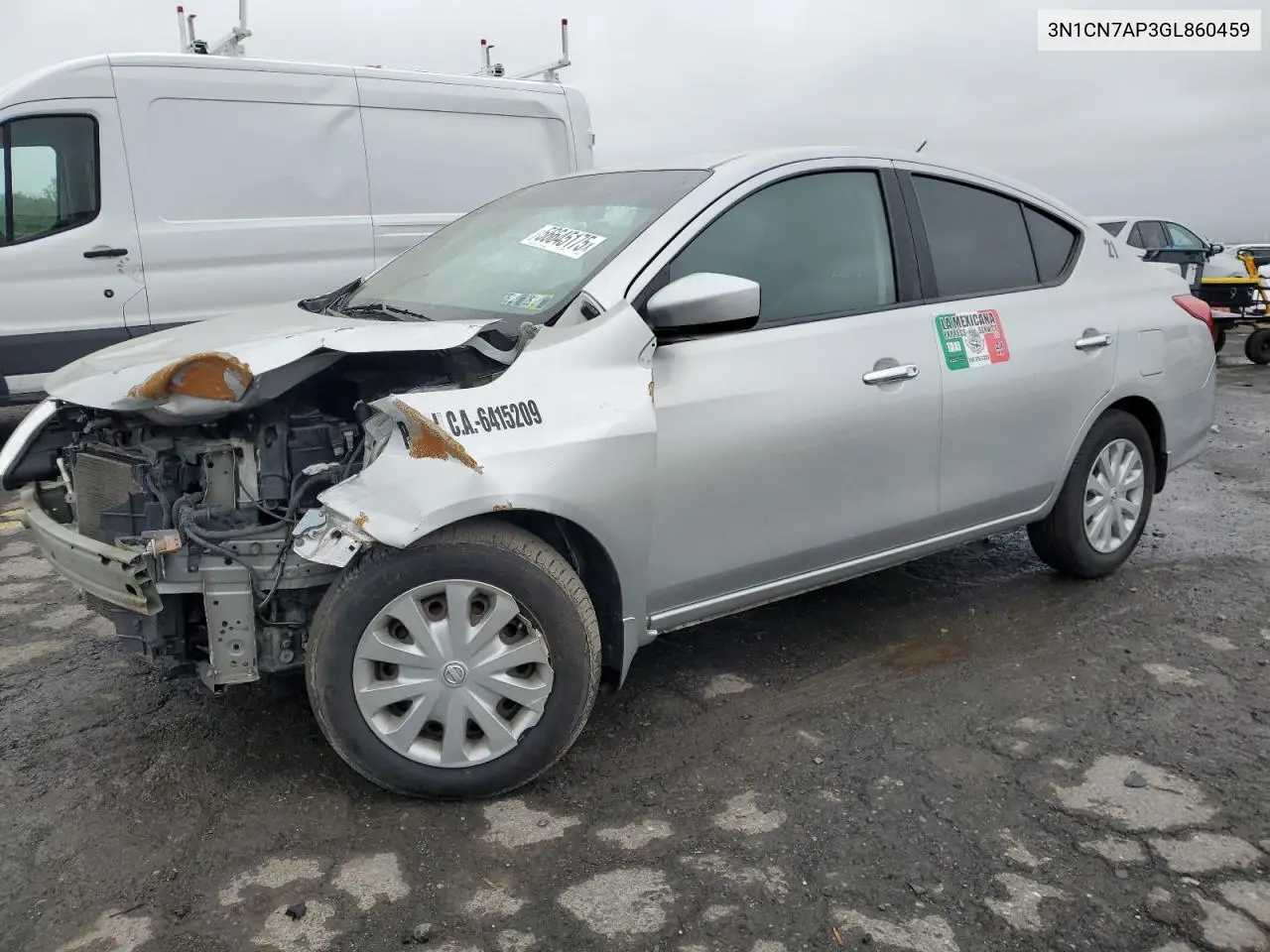 2016 Nissan Versa S VIN: 3N1CN7AP3GL860459 Lot: 56645175