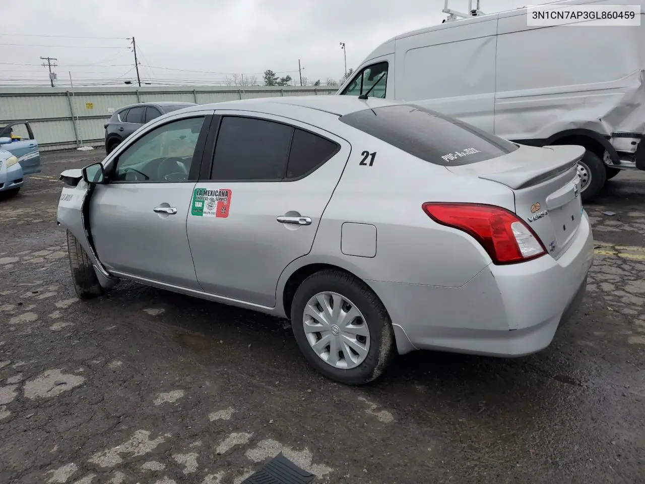 2016 Nissan Versa S VIN: 3N1CN7AP3GL860459 Lot: 56645175