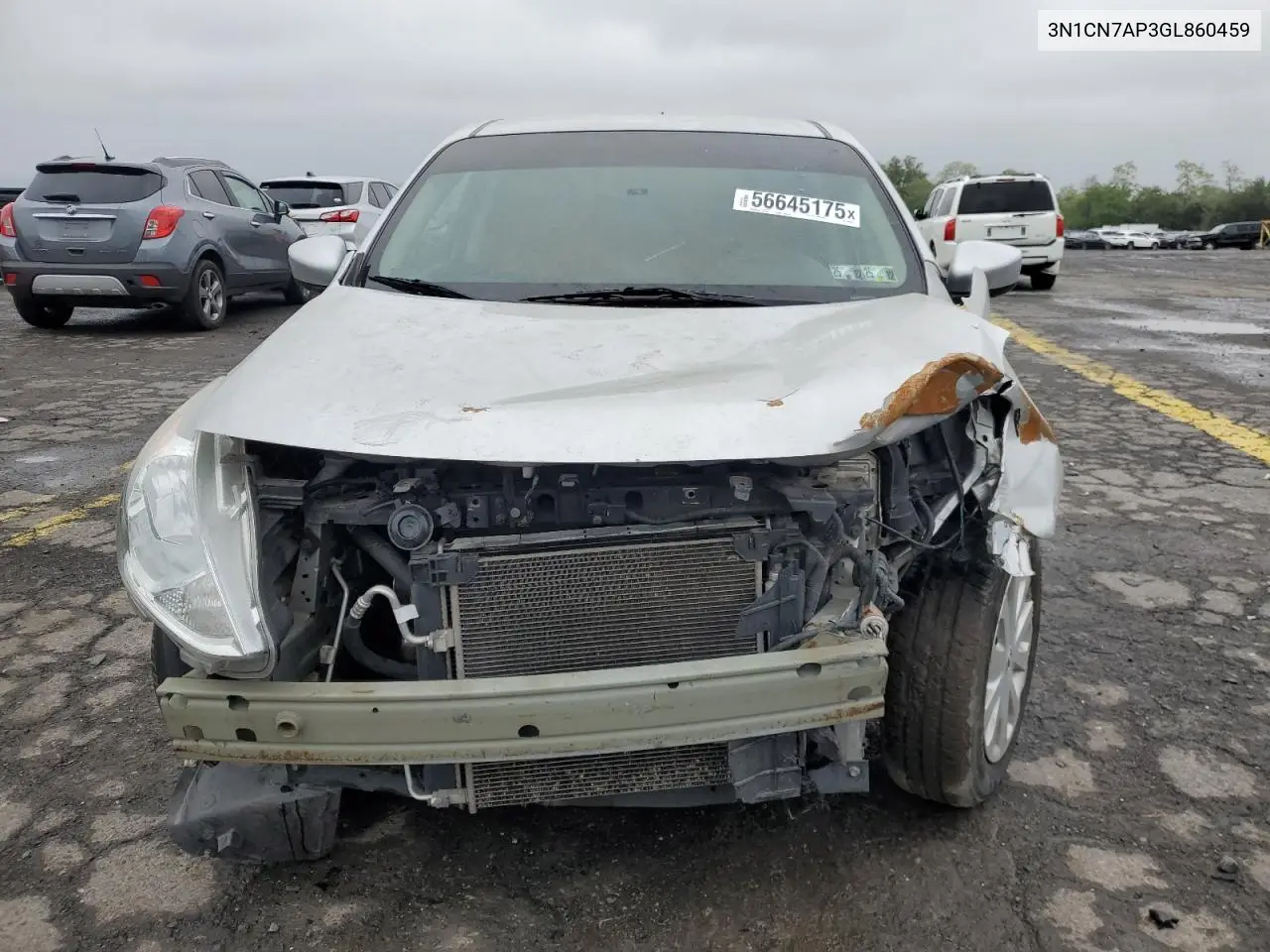 2016 Nissan Versa S VIN: 3N1CN7AP3GL860459 Lot: 56645175