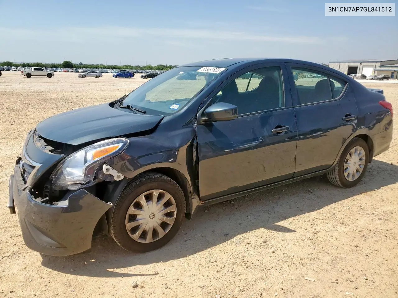 2016 Nissan Versa S VIN: 3N1CN7AP7GL841512 Lot: 56961835