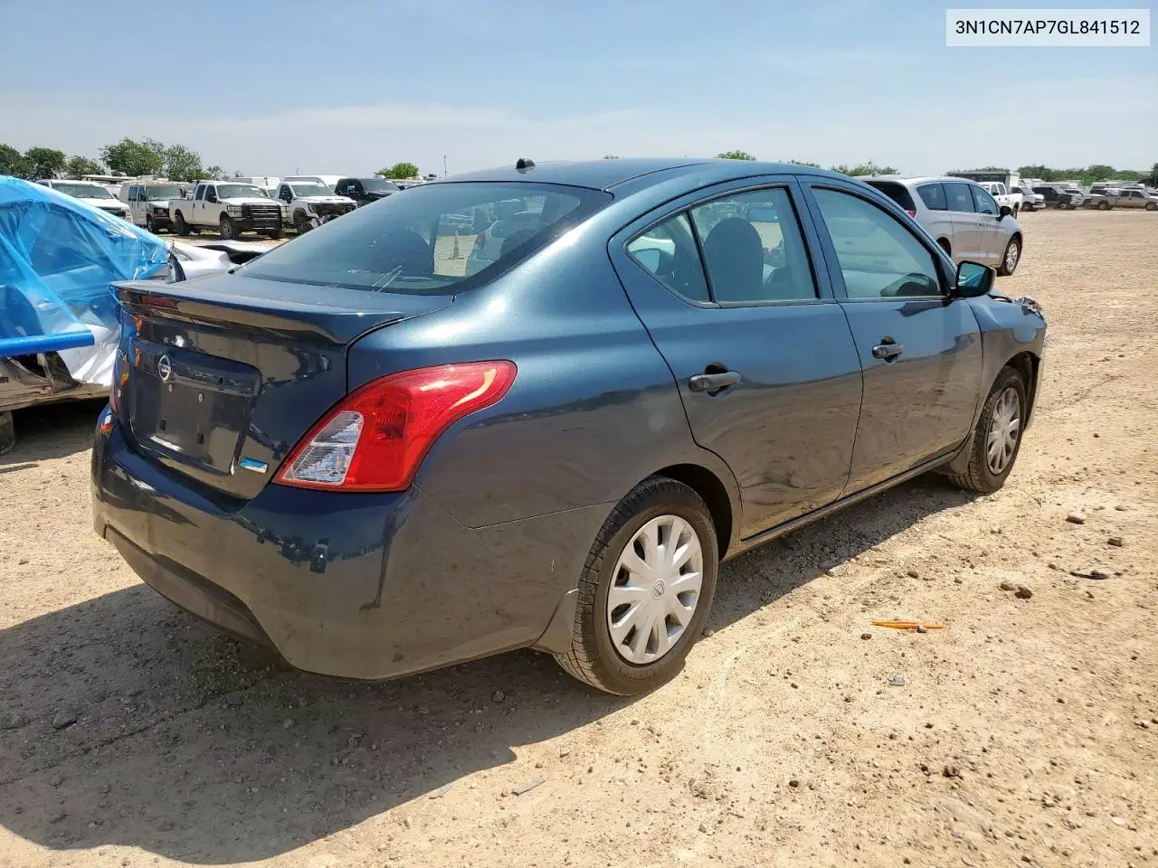 2016 Nissan Versa S VIN: 3N1CN7AP7GL841512 Lot: 56961835
