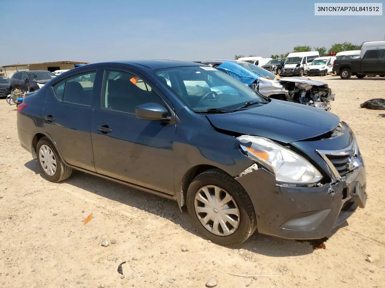 2016 Nissan Versa S VIN: 3N1CN7AP7GL841512 Lot: 56961835