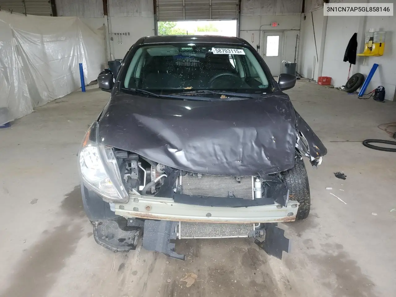 2016 Nissan Versa S VIN: 3N1CN7AP5GL858146 Lot: 58703115