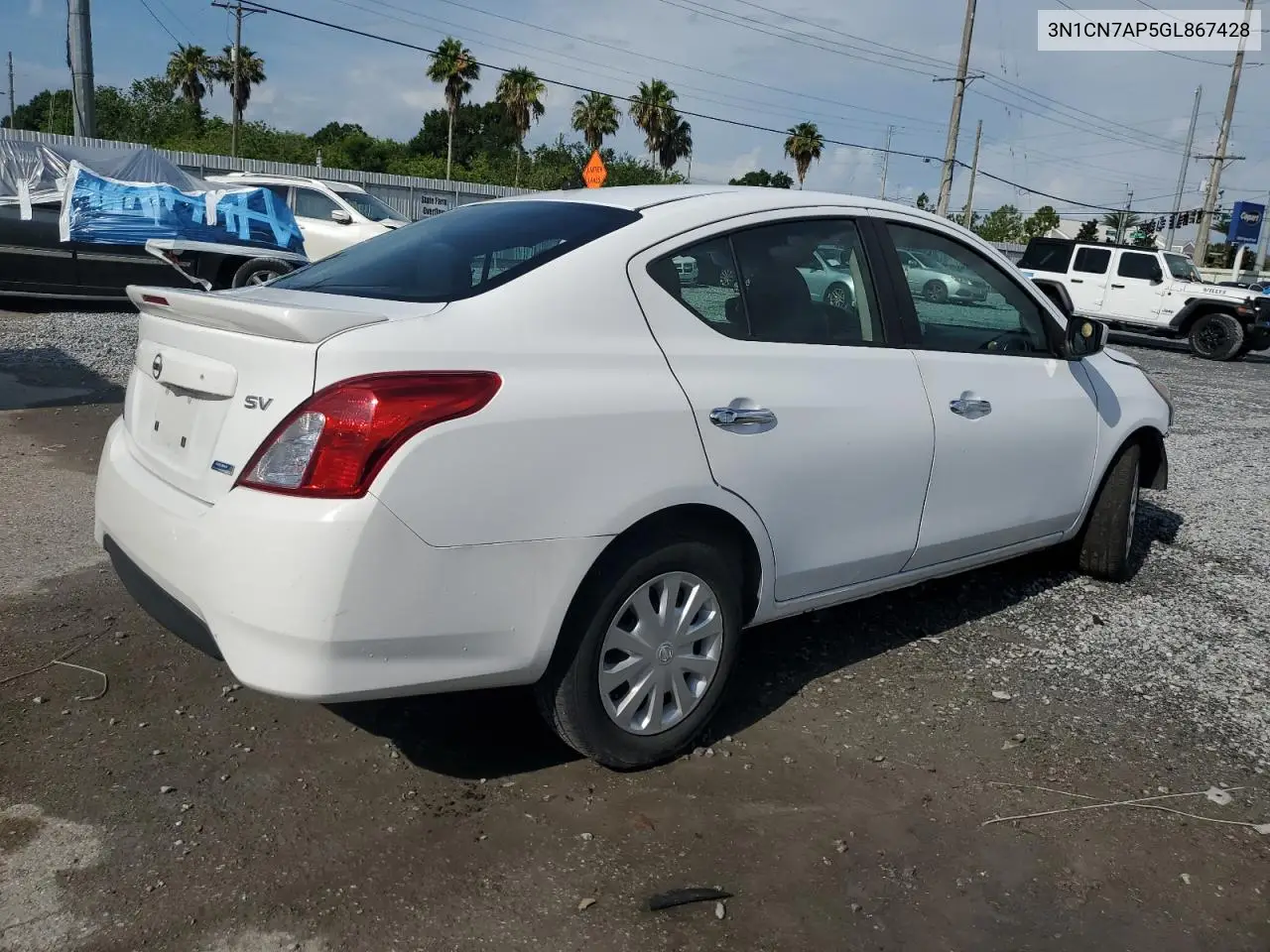 2016 Nissan Versa S VIN: 3N1CN7AP5GL867428 Lot: 61666515