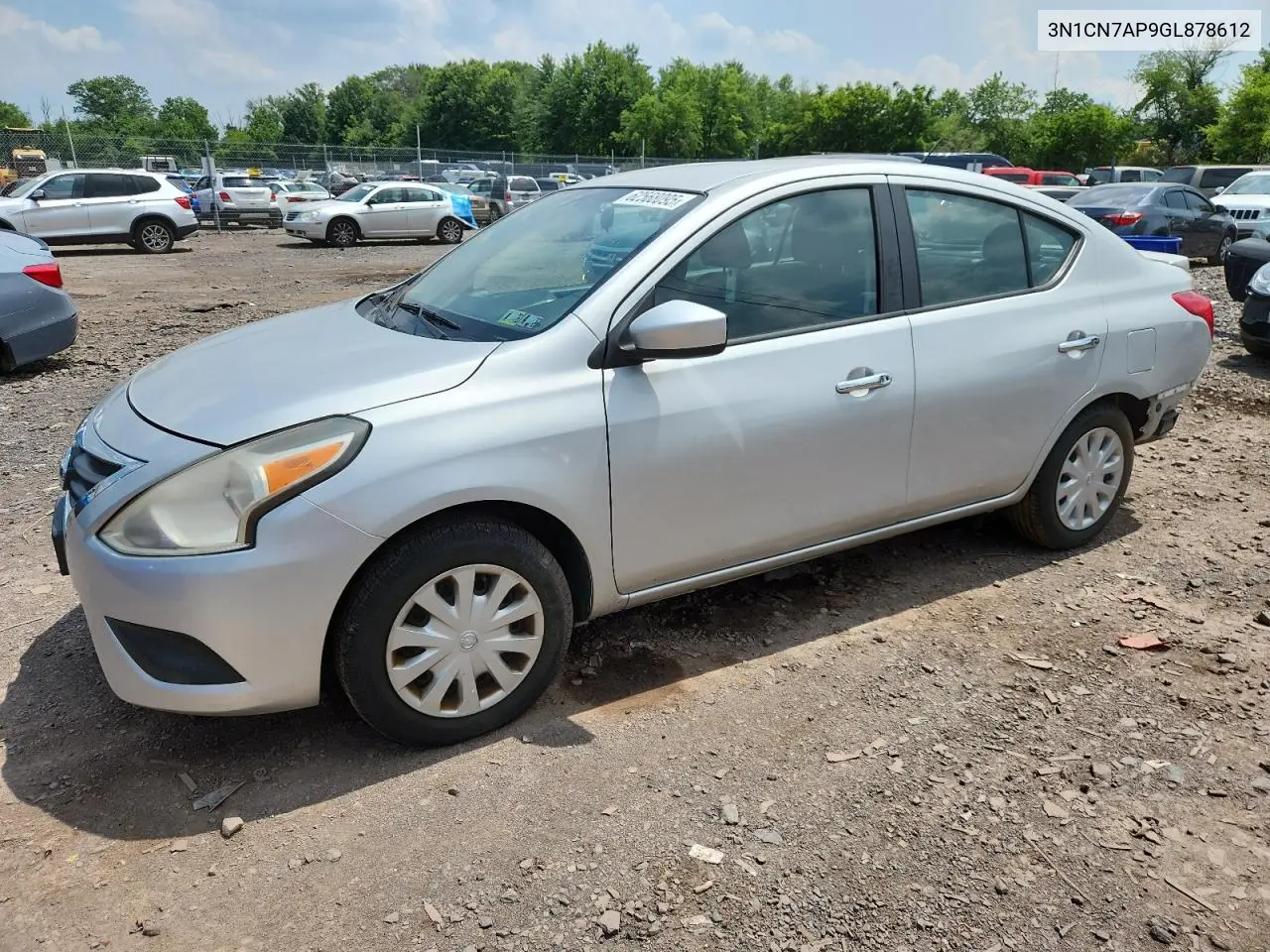2016 Nissan Versa S VIN: 3N1CN7AP9GL878612 Lot: 62568095