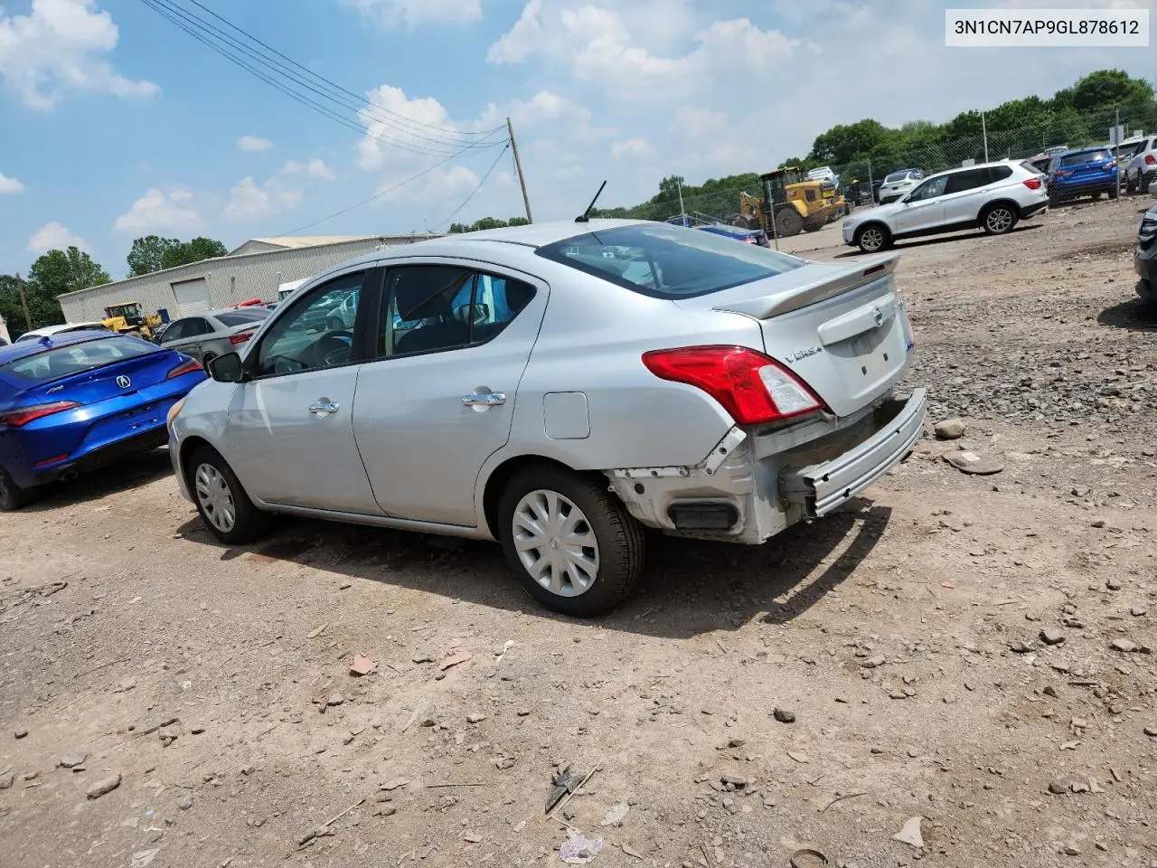 2016 Nissan Versa S VIN: 3N1CN7AP9GL878612 Lot: 62568095