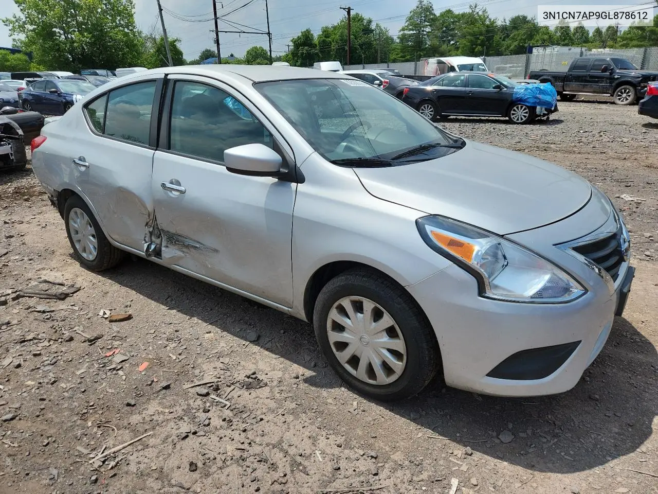 2016 Nissan Versa S VIN: 3N1CN7AP9GL878612 Lot: 62568095