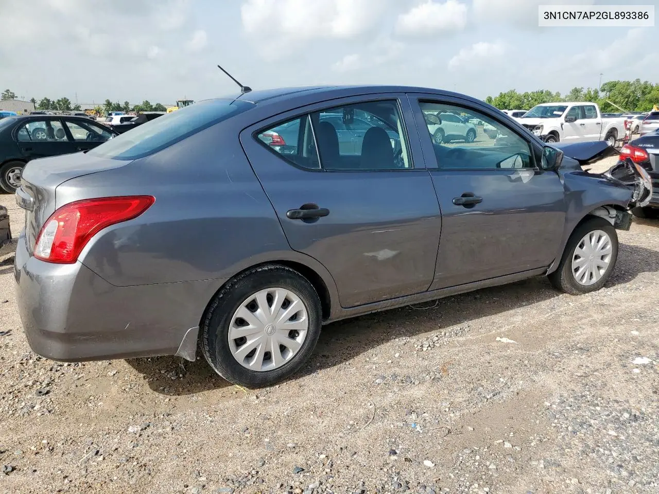 2016 Nissan Versa S VIN: 3N1CN7AP2GL893386 Lot: 62690355