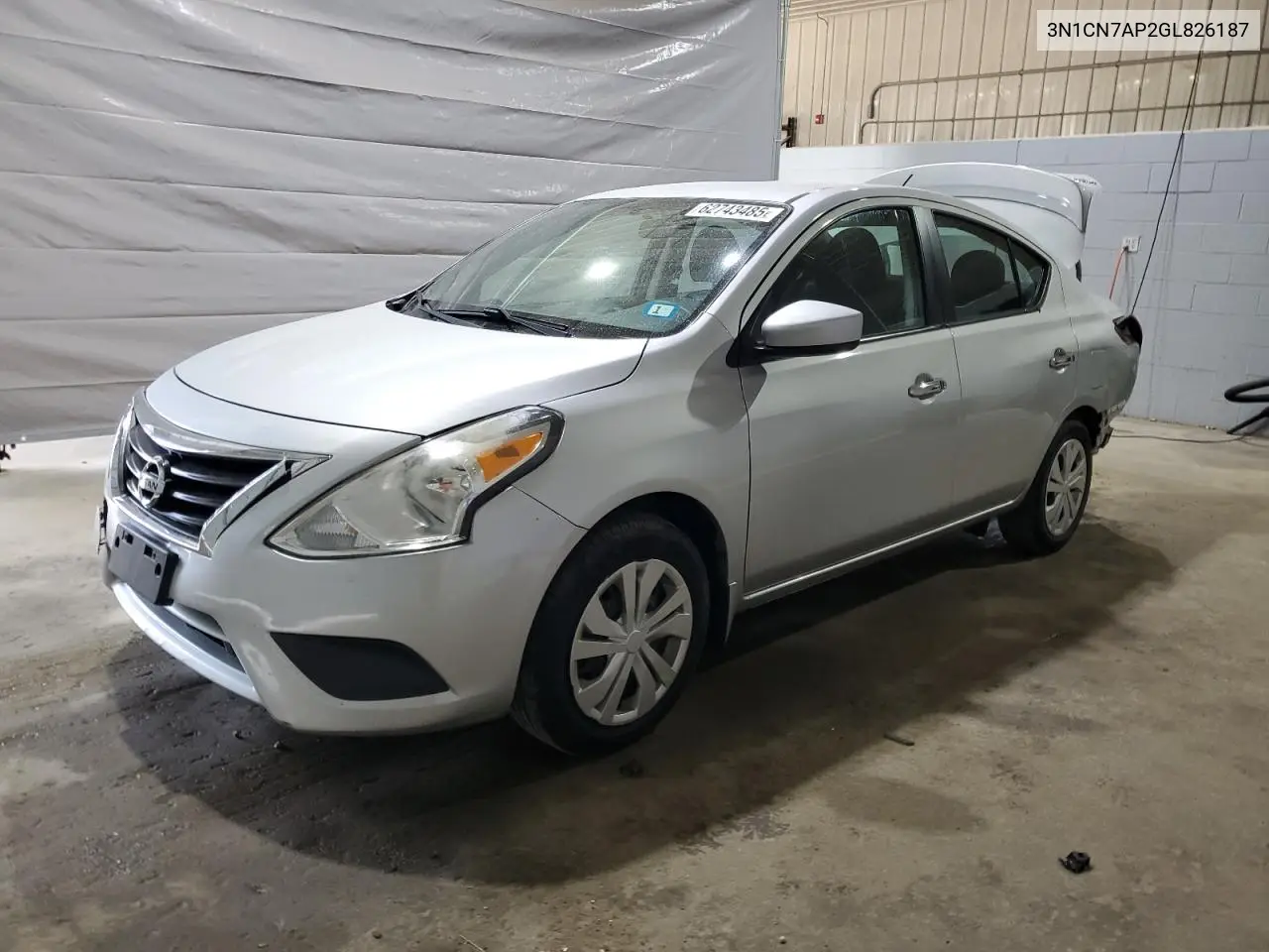 2016 Nissan Versa S VIN: 3N1CN7AP2GL826187 Lot: 62743485