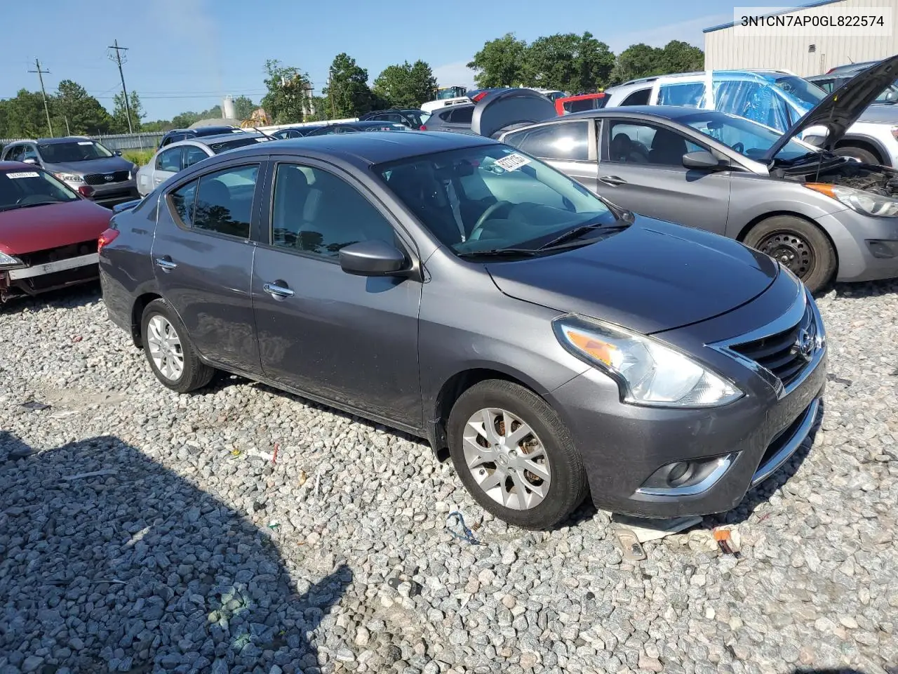 2016 Nissan Versa S VIN: 3N1CN7AP0GL822574 Lot: 62772135