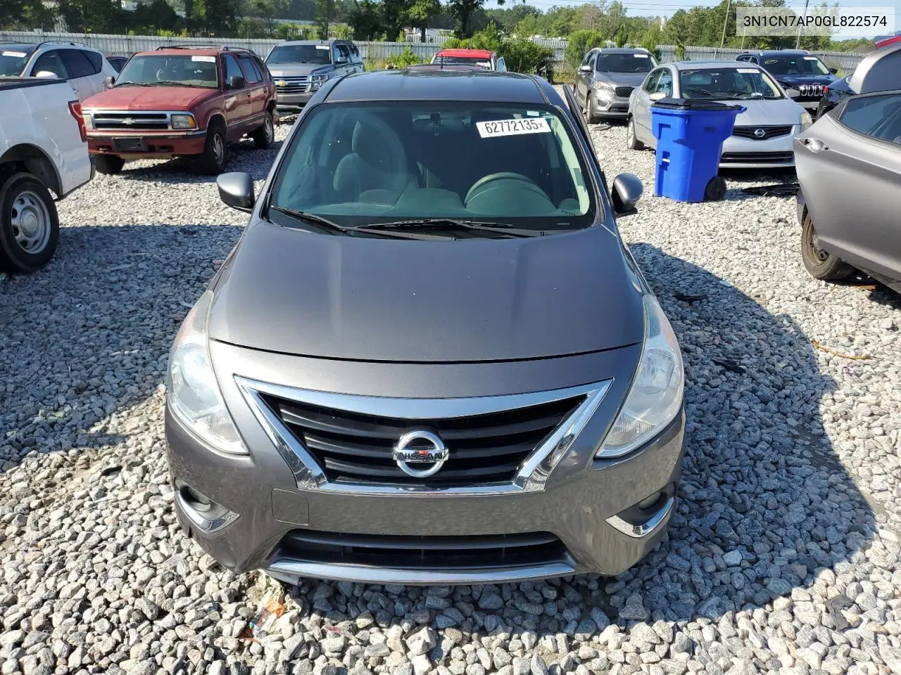 2016 Nissan Versa S VIN: 3N1CN7AP0GL822574 Lot: 62772135