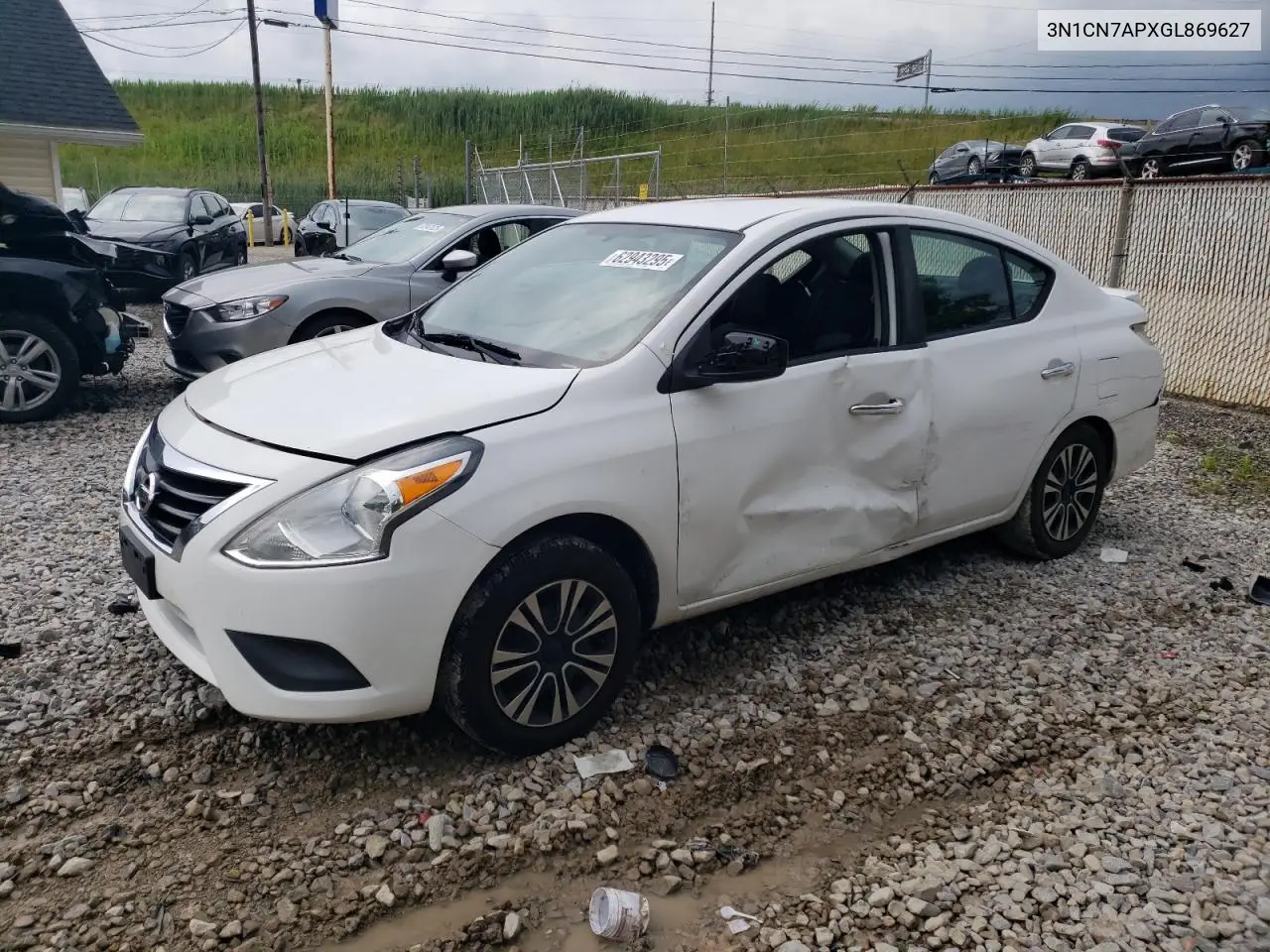 2016 Nissan Versa S VIN: 3N1CN7APXGL869627 Lot: 62943295
