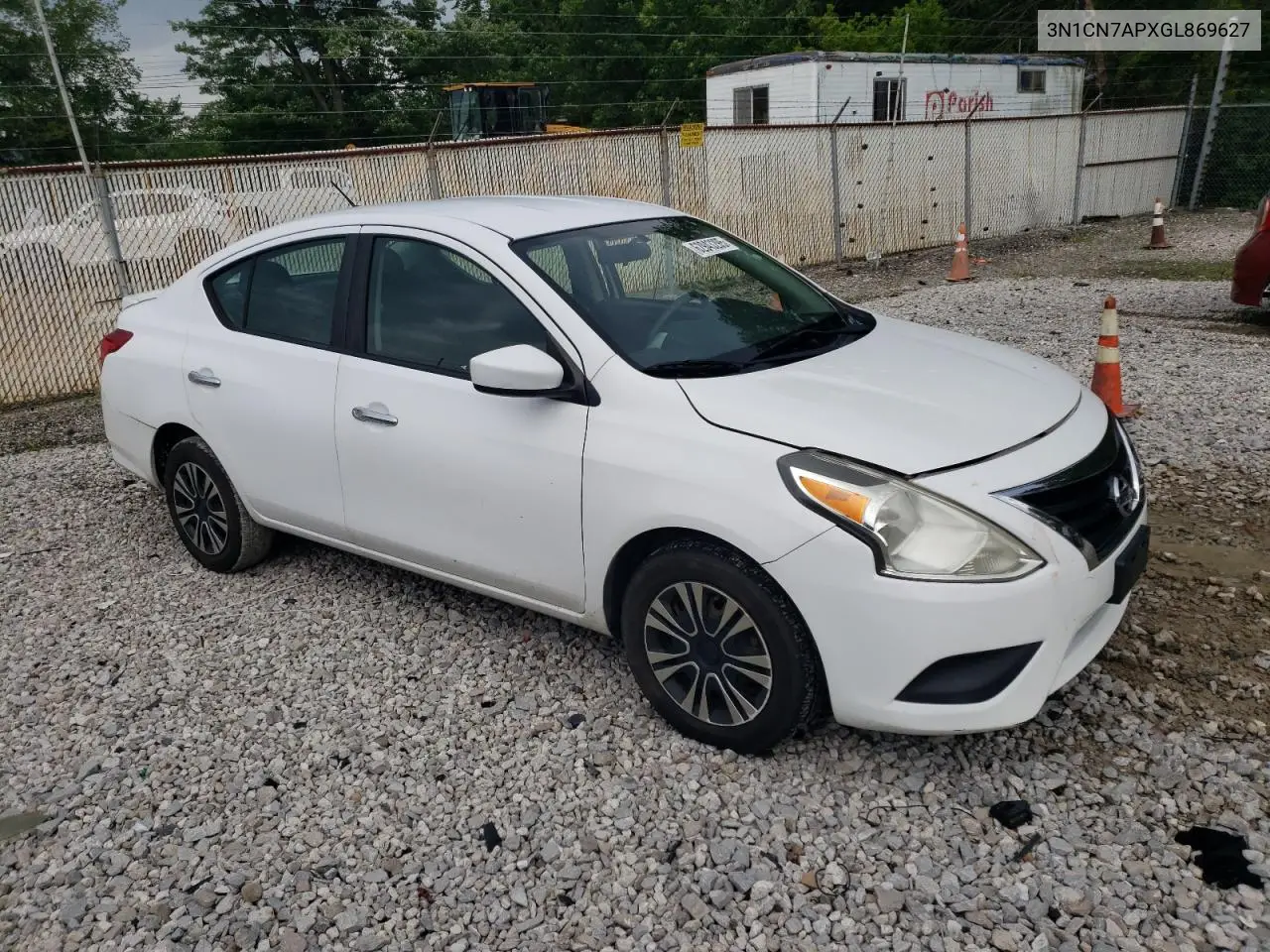 2016 Nissan Versa S VIN: 3N1CN7APXGL869627 Lot: 62943295