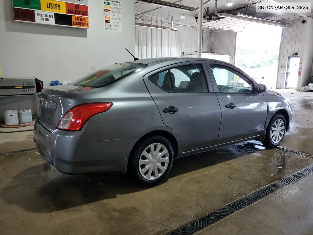 2016 Nissan Versa S VIN: 3N1CN7AP7GL913826 Lot: 62987695