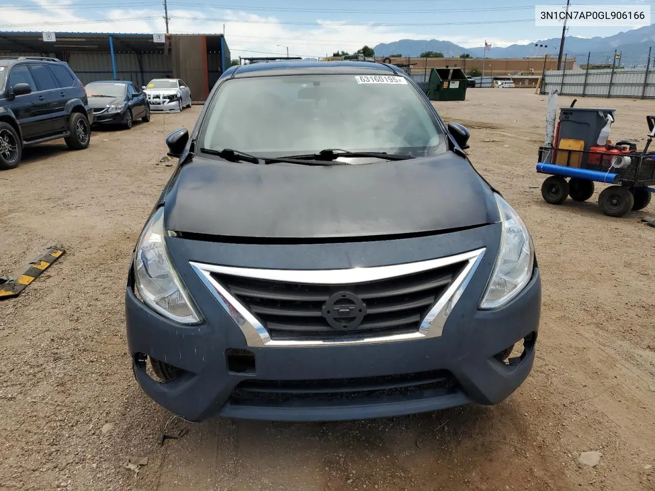 2016 Nissan Versa S VIN: 3N1CN7AP0GL906166 Lot: 63160195