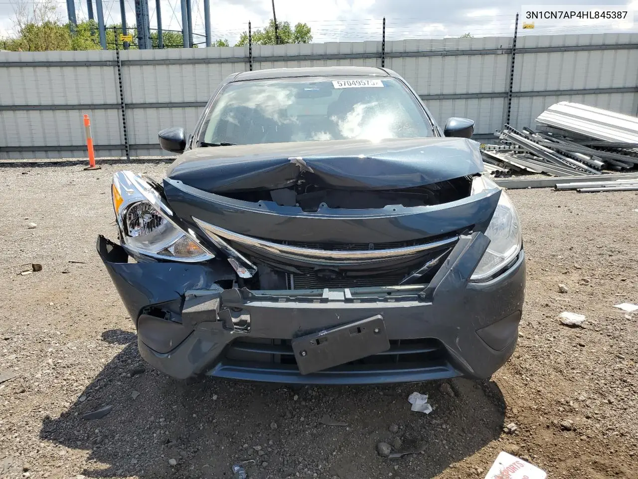 2017 Nissan Versa S VIN: 3N1CN7AP4HL845387 Lot: 57049575