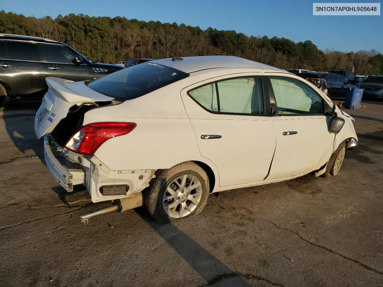 2017 Nissan Versa S VIN: 3N1CN7AP0HL905648 Lot: 59812615