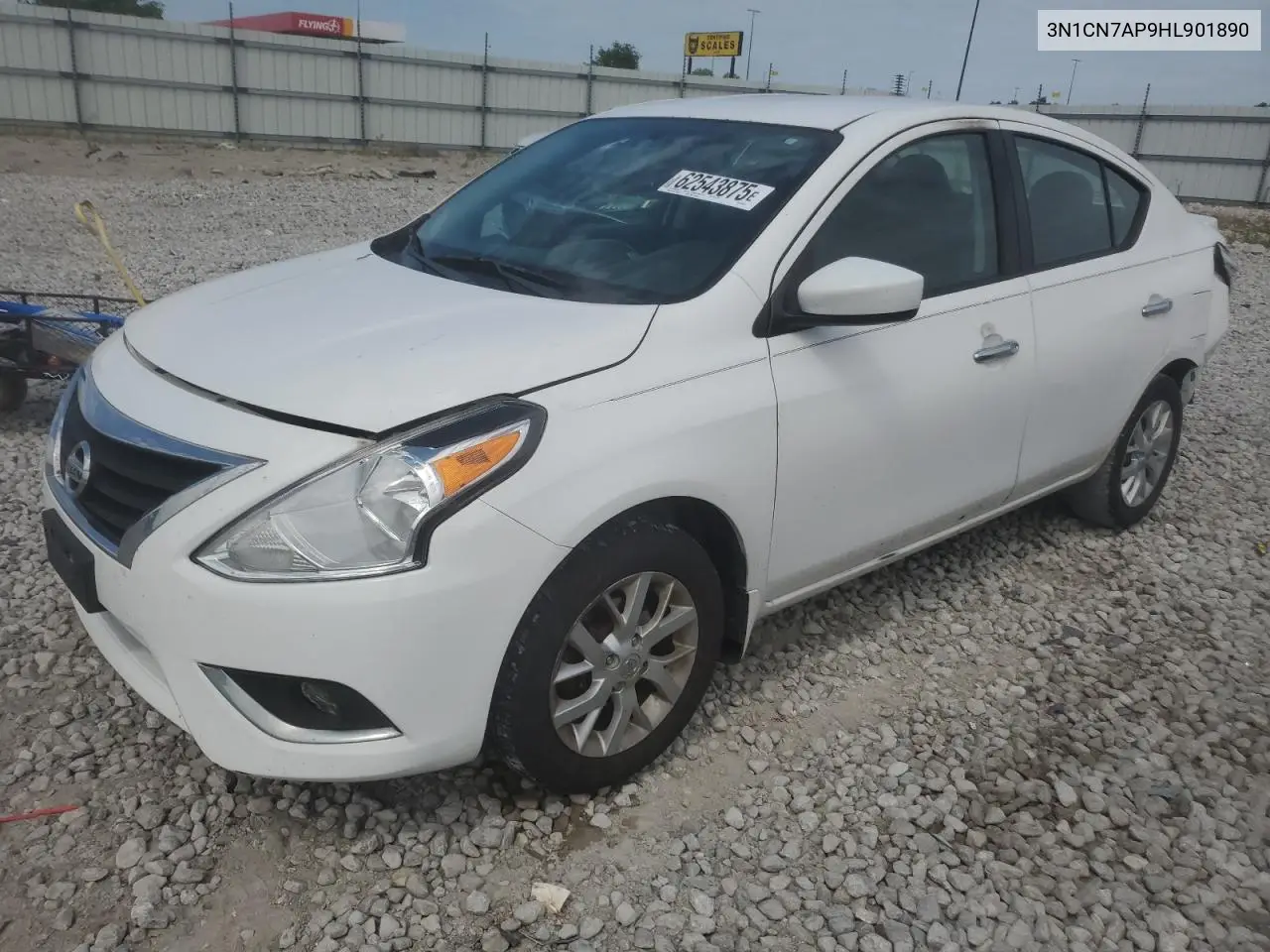 2017 Nissan Versa S VIN: 3N1CN7AP9HL901890 Lot: 62543875