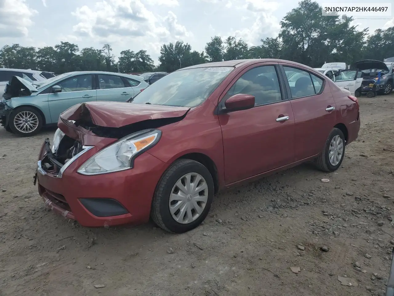 2017 Nissan Versa S VIN: 3N1CN7AP2HK446497 Lot: 62726875