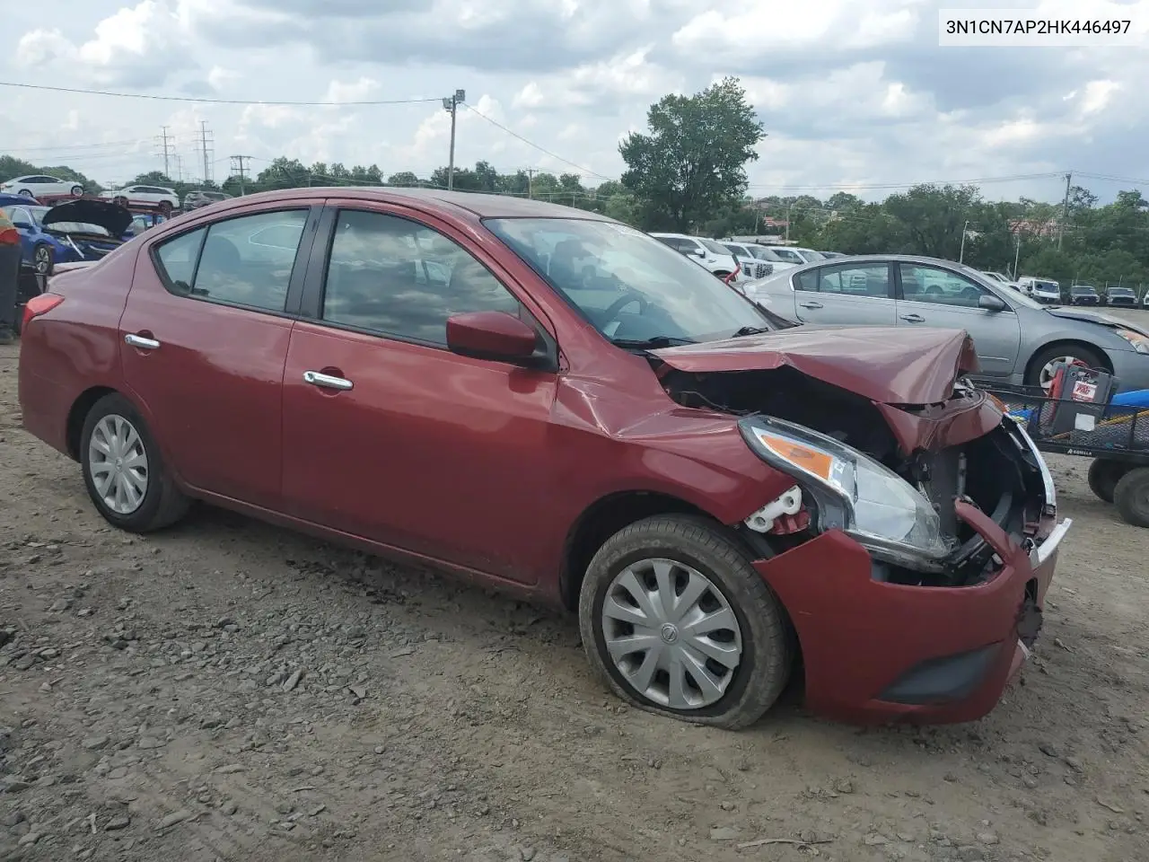2017 Nissan Versa S VIN: 3N1CN7AP2HK446497 Lot: 62726875