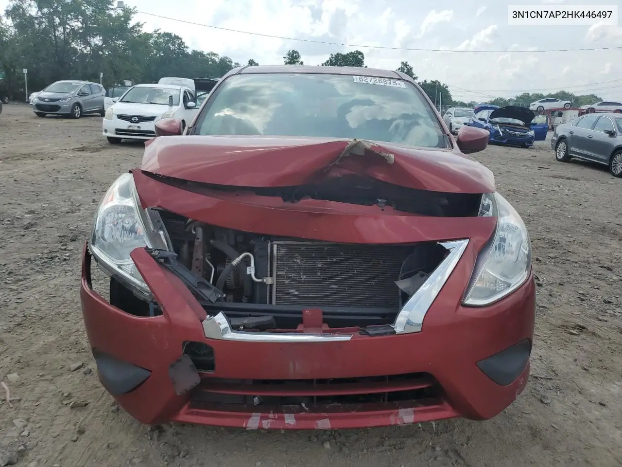 2017 Nissan Versa S VIN: 3N1CN7AP2HK446497 Lot: 62726875