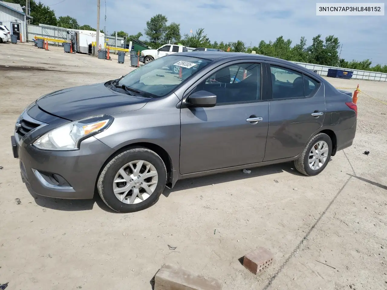2017 Nissan Versa S VIN: 3N1CN7AP3HL848152 Lot: 62893305