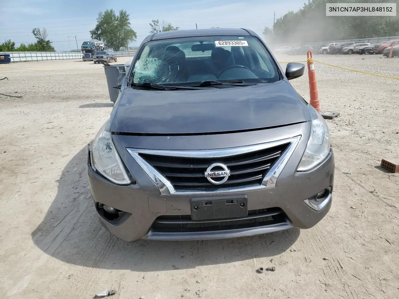 2017 Nissan Versa S VIN: 3N1CN7AP3HL848152 Lot: 62893305