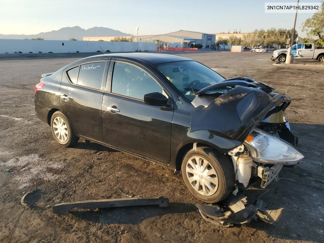 2017 Nissan Versa S VIN: 3N1CN7AP1HL829342 Lot: 63153555