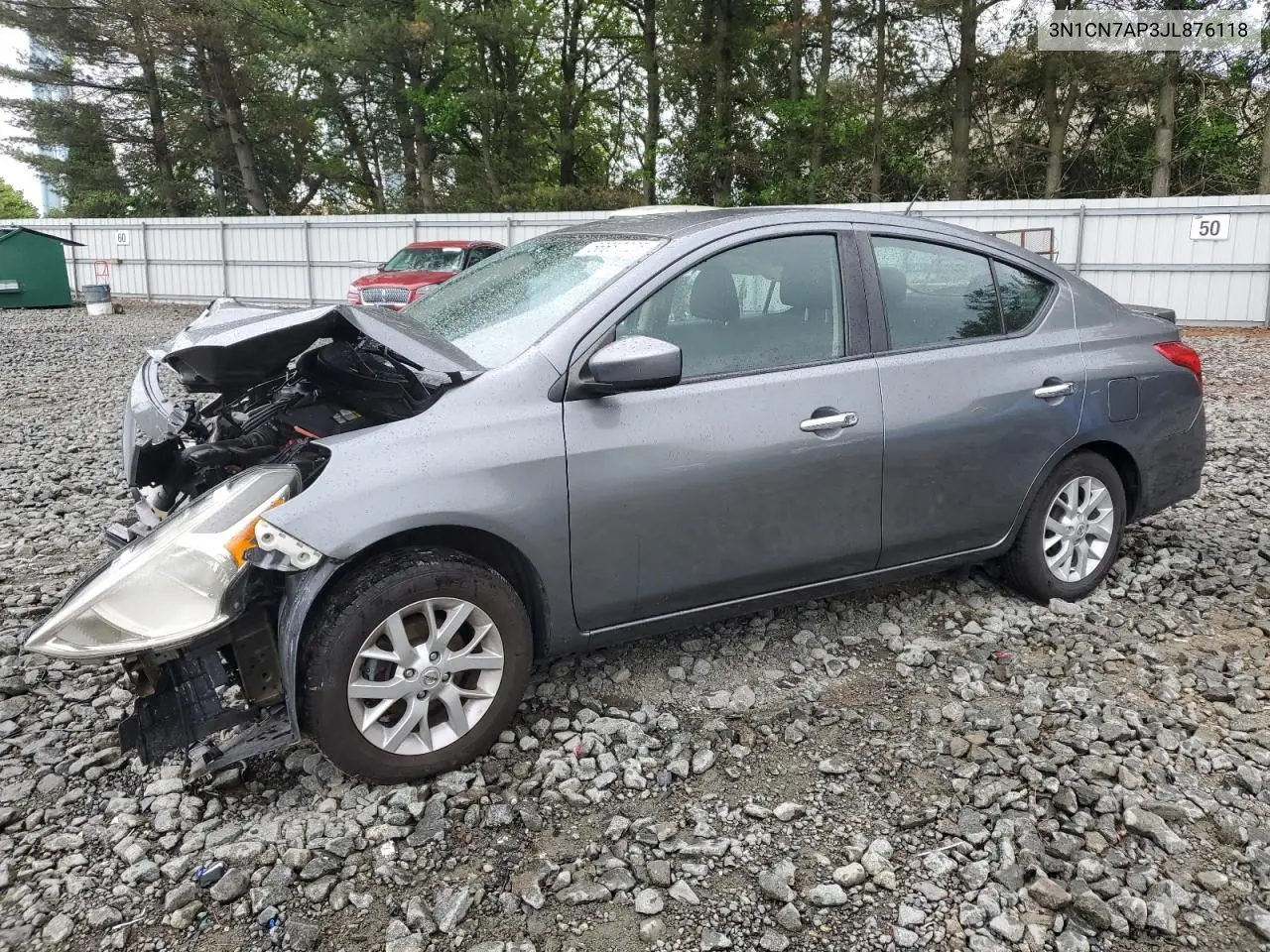 2018 Nissan Versa S VIN: 3N1CN7AP3JL876118 Lot: 56657025