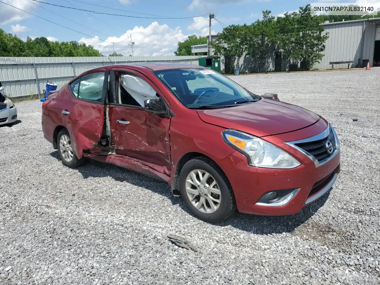 2018 Nissan Versa S VIN: 3N1CN7AP7JL832140 Lot: 56758825