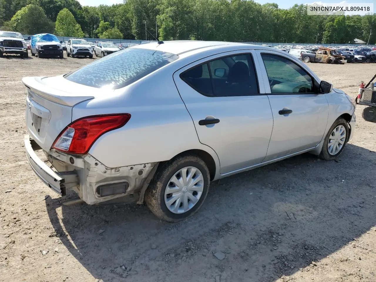 2018 Nissan Versa S VIN: 3N1CN7APXJL809418 Lot: 56818495