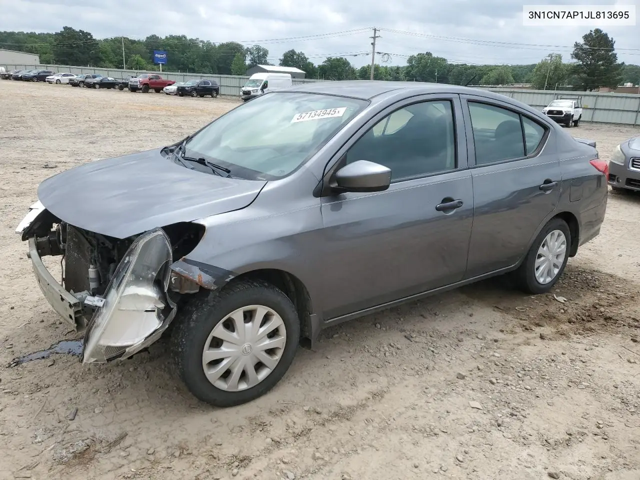 2018 Nissan Versa S VIN: 3N1CN7AP1JL813695 Lot: 57134945