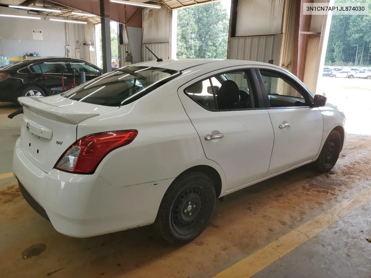 2018 Nissan Versa S VIN: 3N1CN7AP1JL874030 Lot: 62998275