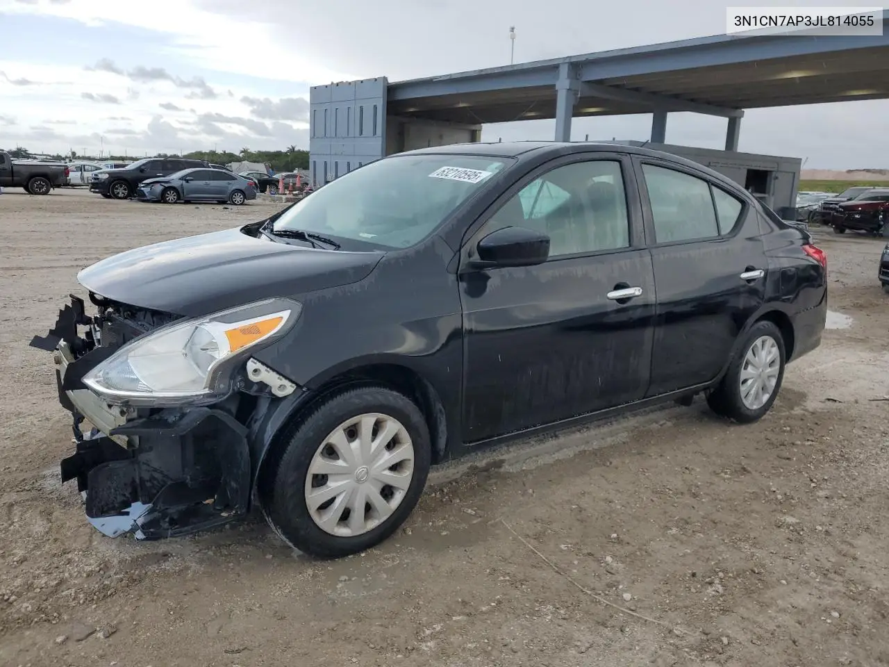 2018 Nissan Versa S VIN: 3N1CN7AP3JL814055 Lot: 63210595