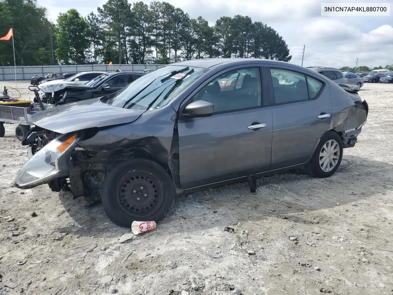 2019 Nissan Versa S VIN: 3N1CN7AP4KL880700 Lot: 57268645