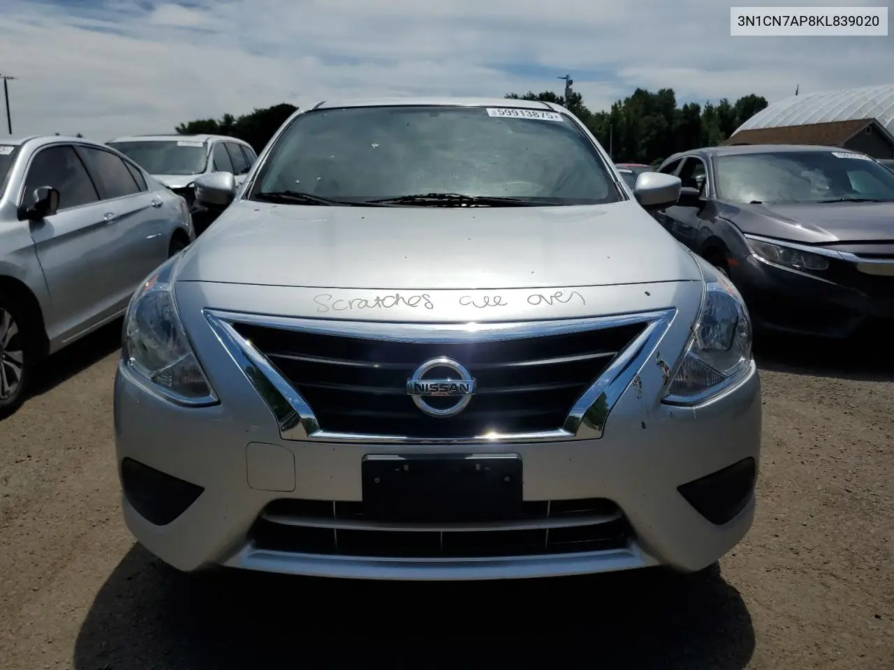 2019 Nissan Versa S VIN: 3N1CN7AP8KL839020 Lot: 59913875